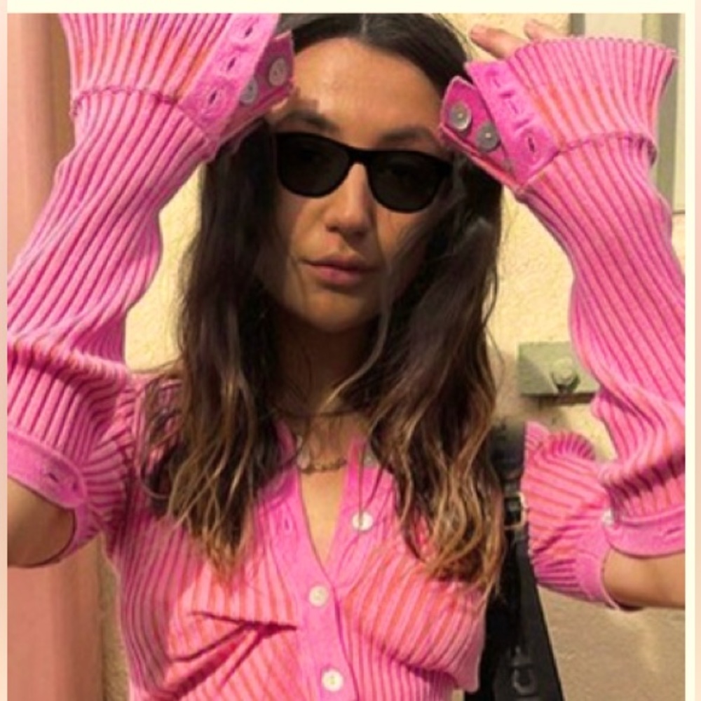 Asymmetrical Pink Crop Top